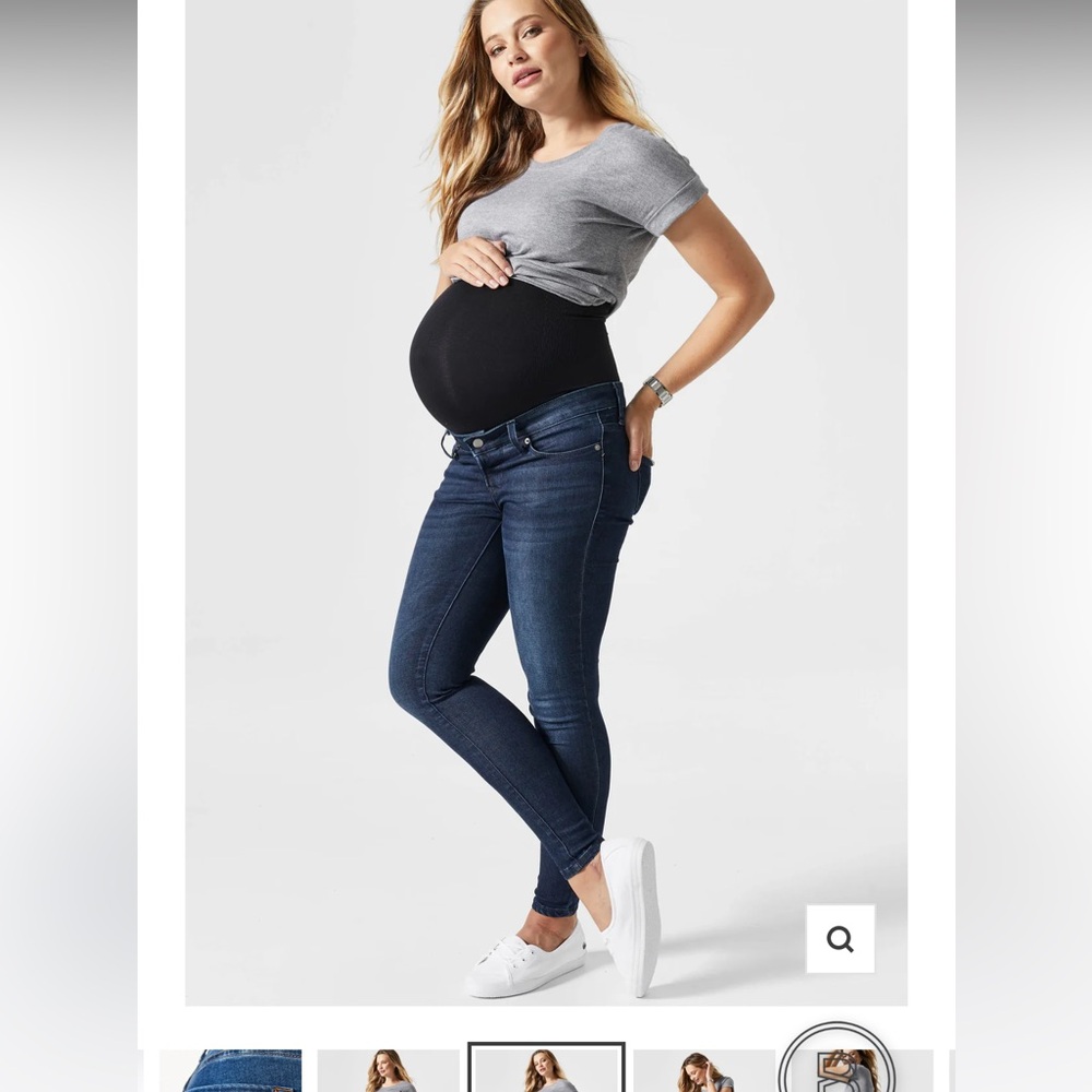 Size 4 blanqi maternity jeans dark smoke wash